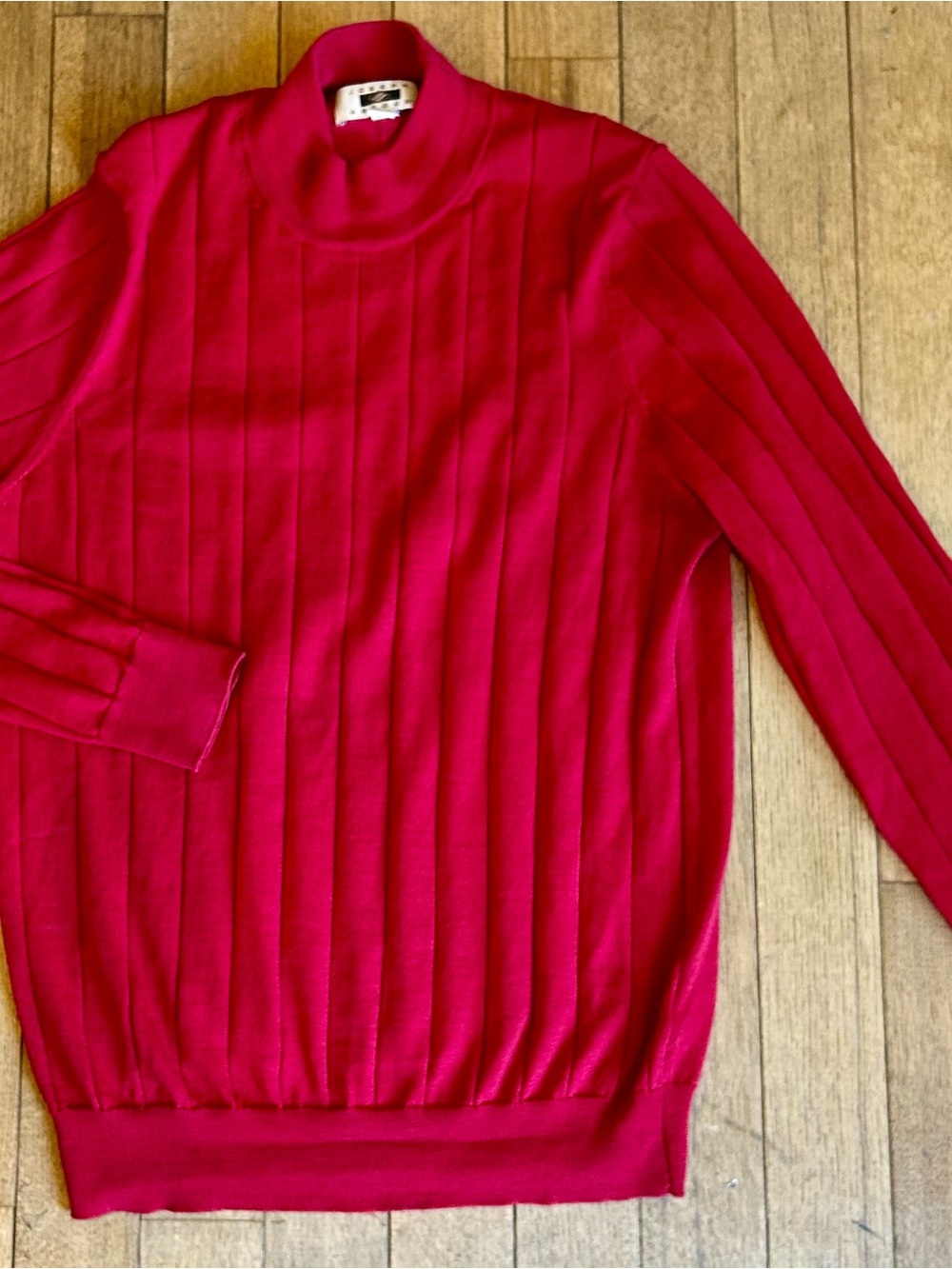 Joseph Abboud Red Wool Crewneck Sweater